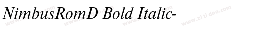 NimbusRomD Bold Italic字体转换